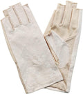 Women's Cotton dot Fingerless Half Finger anti-Skid Sun Protection Printing thin Short Driving Gloves