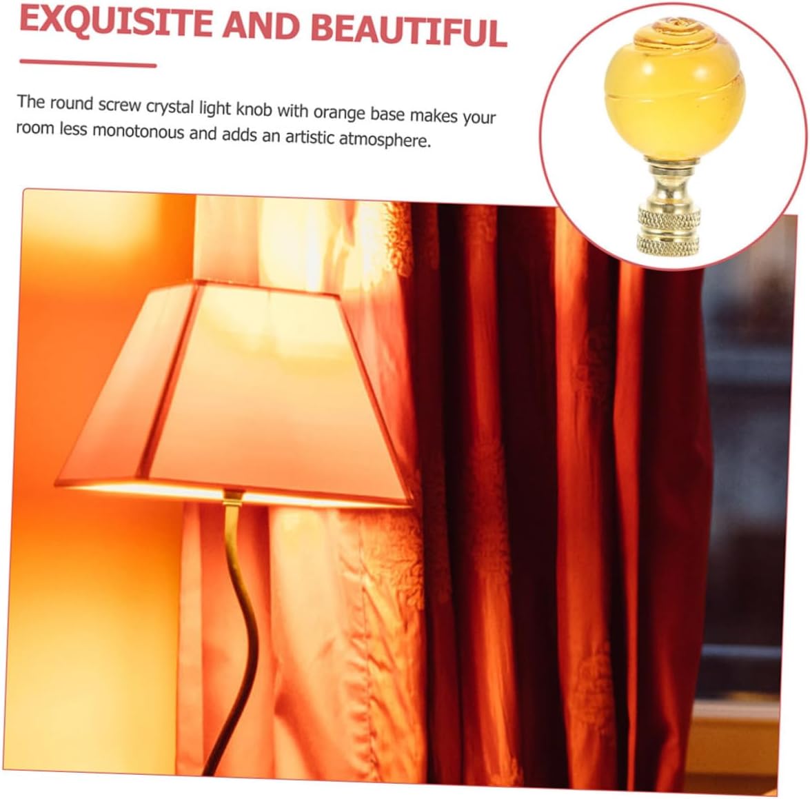 lamp 2pcs Lighting Desk Lights Standing Floor Lamp Desk Lamp Floor Lamps Decorative Lights Lamp Finials Decorative Finial Decor Lamp Finial Cap Knob Nut Crystal Ball Copper lamp (ge 4.55X2.80X2.8