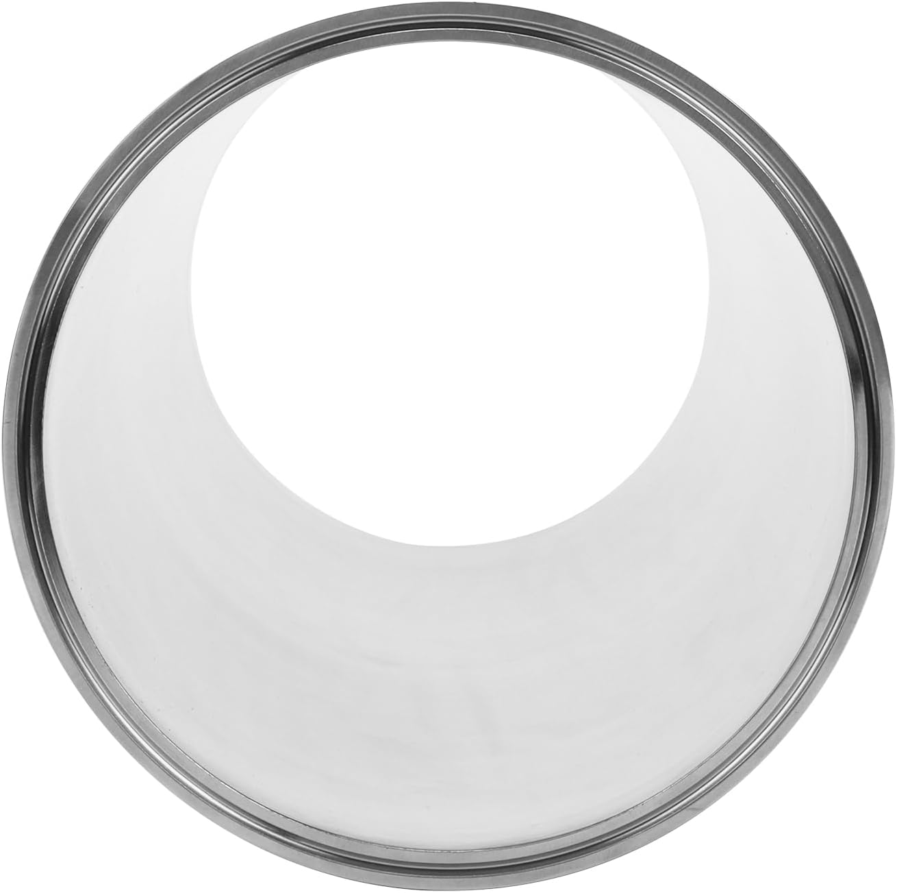 DERNORD Sanitary Spool Tube with Clamp Ends,Stainless Steel 304 Seamless Round Tubing with 8 inch Tri Clamp Ferrule Flange (Tube Length: 24 Inch / 610MM)