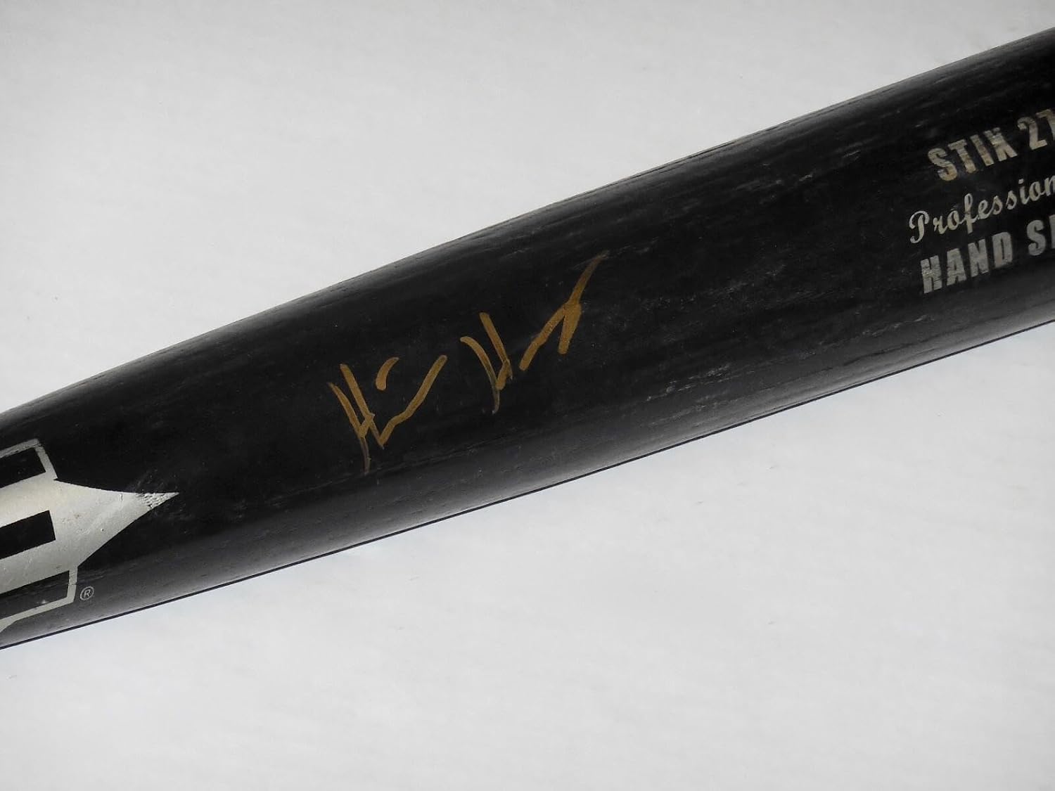 HUNTER HARVEY AUTOGRAPHED BAT (BALTIMORE ORIOLES) - Spring Training Used Bat! - Autographed MLB Bats