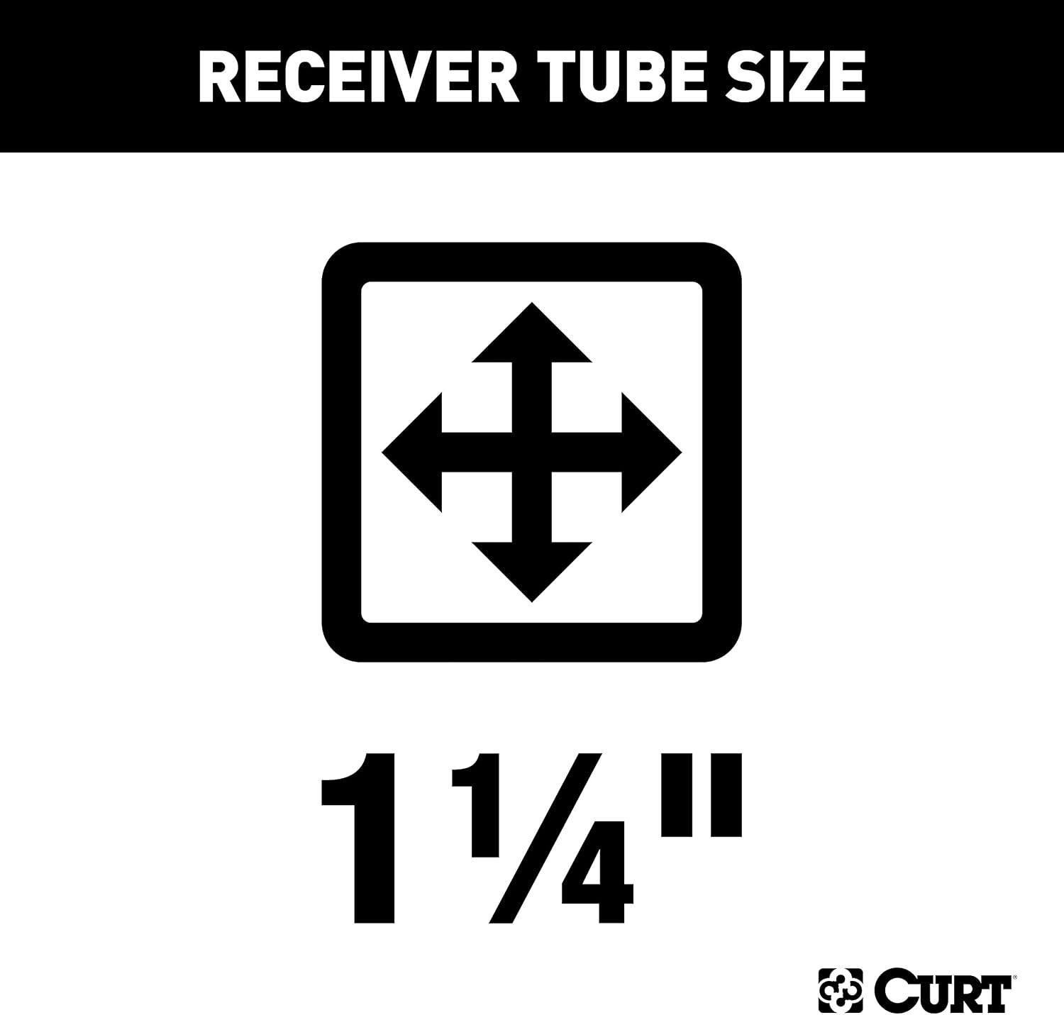 Curt 11402 1-1/4' Receiver Class I Hitch pin & Clip Ball Mount not Included