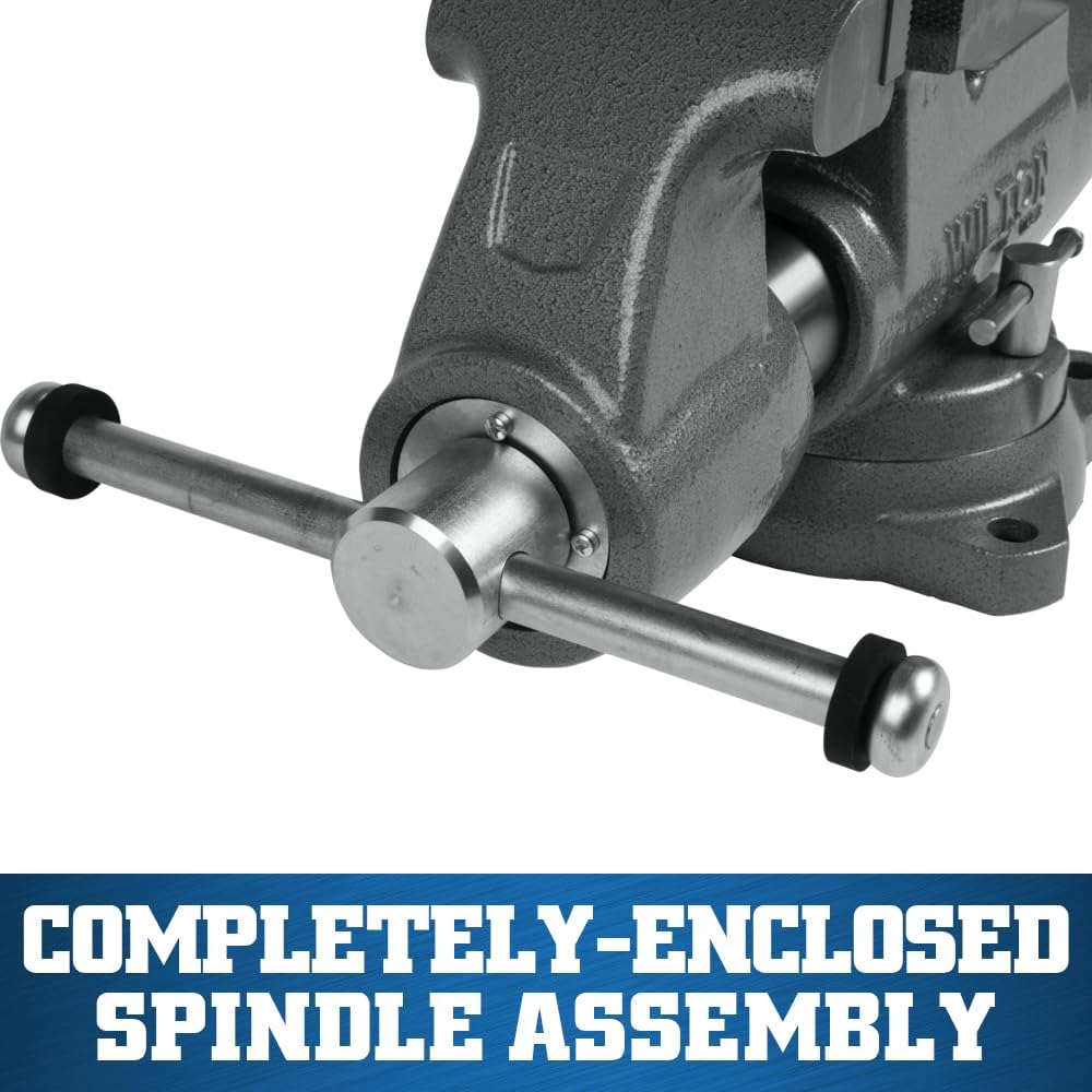 Wilton Machinist Bench Vise, 5' Jaw Width, 8' Jaw Opening, 4-1/4' Throat (Model 500S)