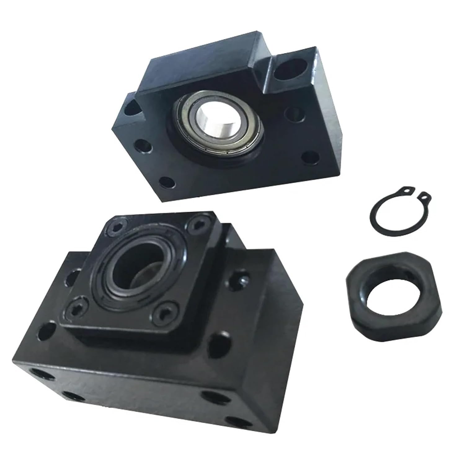1 Set Dia 20mm Ball Screw SFU2005 / SFU2010 with 5mm / 10mm Pitch Single Ball Nut + Bearings for CNC Router(SFU2010 Set,200mm)