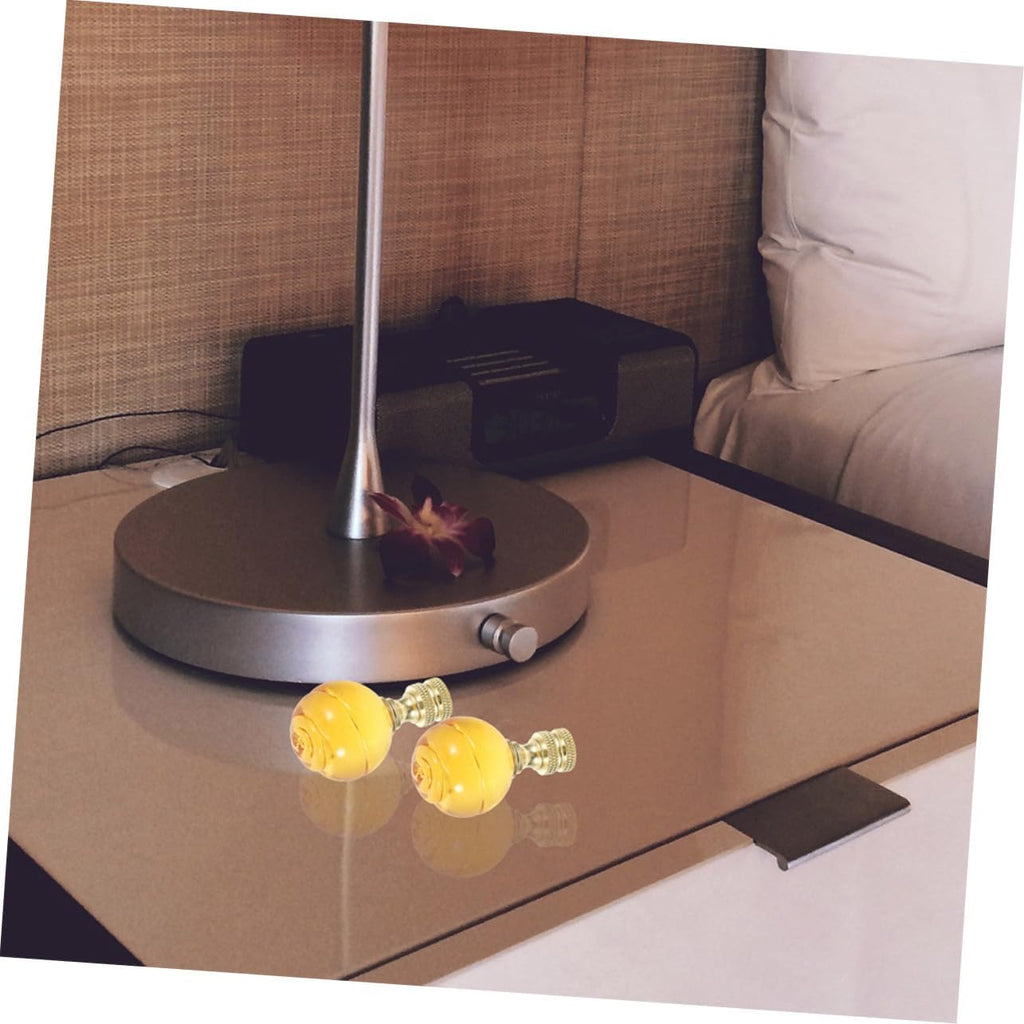 lamp 2pcs Lighting Desk Lights Standing Floor Lamp Desk Lamp Floor Lamps Decorative Lights Lamp Finials Decorative Finial Decor Lamp Finial Cap Knob Nut Crystal Ball Copper lamp (ge 4.55X2.80X2.8