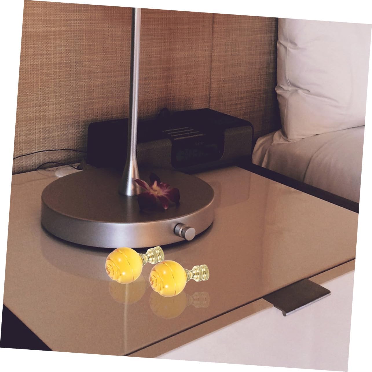 lamp 2pcs Lighting Desk Lights Standing Floor Lamp Desk Lamp Floor Lamps Decorative Lights Lamp Finials Decorative Finial Decor Lamp Finial Cap Knob Nut Crystal Ball Copper lamp (ge 4.55X2.80X2.8