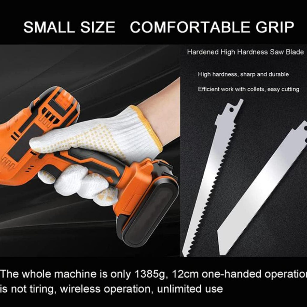 Bone Saw Machine, Electric Commercial Home Butchers Saw, Electric Reciprocating Saws,Hacksaw Handheld Cordless Tools for Cutting Meat/Bones,1battery+1sawtooth