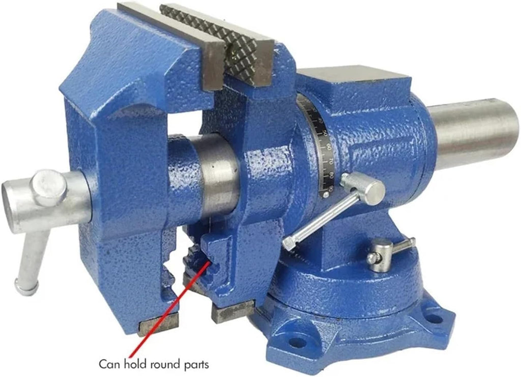 4'' 5' 6'' Heavy Duty Bench Vise, 360 Swivel Locking Base Desktop Clamp Vise, 100mm/125mm Jaw Width, 100mm/125mm Jaw Opening(4 Inch)