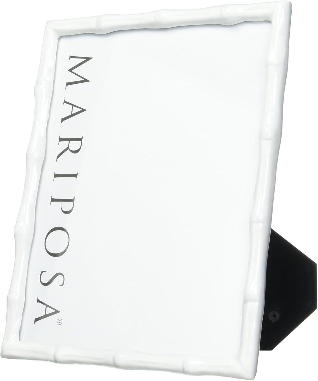 MARIPOSA Bamboo White 8x10 Frame, Silver