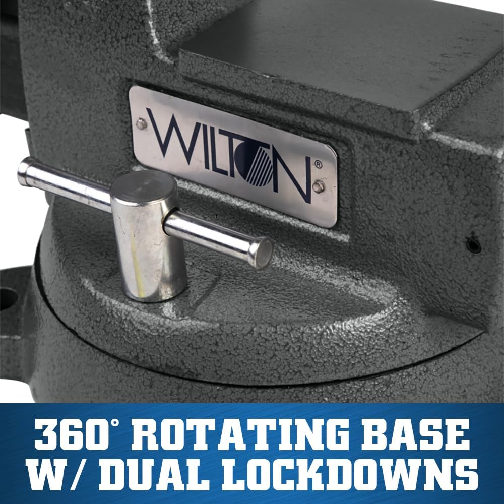 Wilton Mechanics Bench Vise, 5' Jaw Width, 5-1/4' Jaw Opening, 3-3/4' Throat (Model 745)