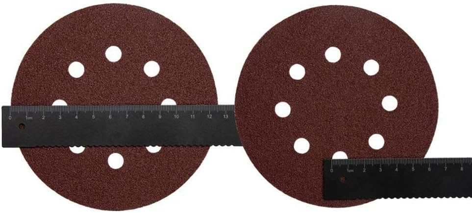 100 Pieces 125mm 5-inch 8 Holes Sandpaper Sanding Disc Sanding Paper Hook and Loop Grit 40~2000 Woodworking Abrasive Tools,240,Fine,125mm 8 Holes