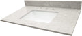 MSI Drifting Fog Vanity Top with Under Mount Rectangle Ceramic Sinks, Engineered Marble Stone, 4' CC Faucet Holes, 37'X22'