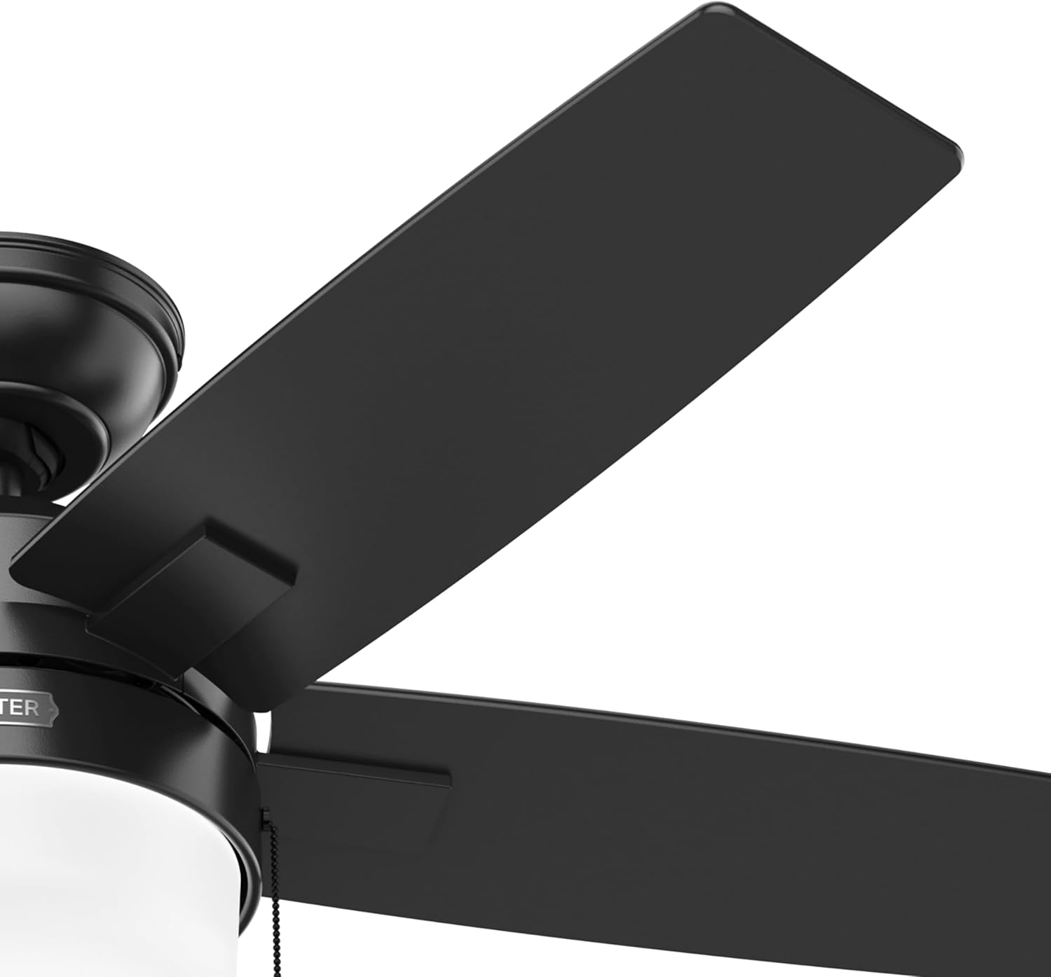 Hunter Fan 44 Inch Matte Black Indoor Ceiling fan with LED Light and Pull Chain for Bedroom, Living Room, Office, Basement, Kitchen, Dining Room (Renewed), CC5C27C75