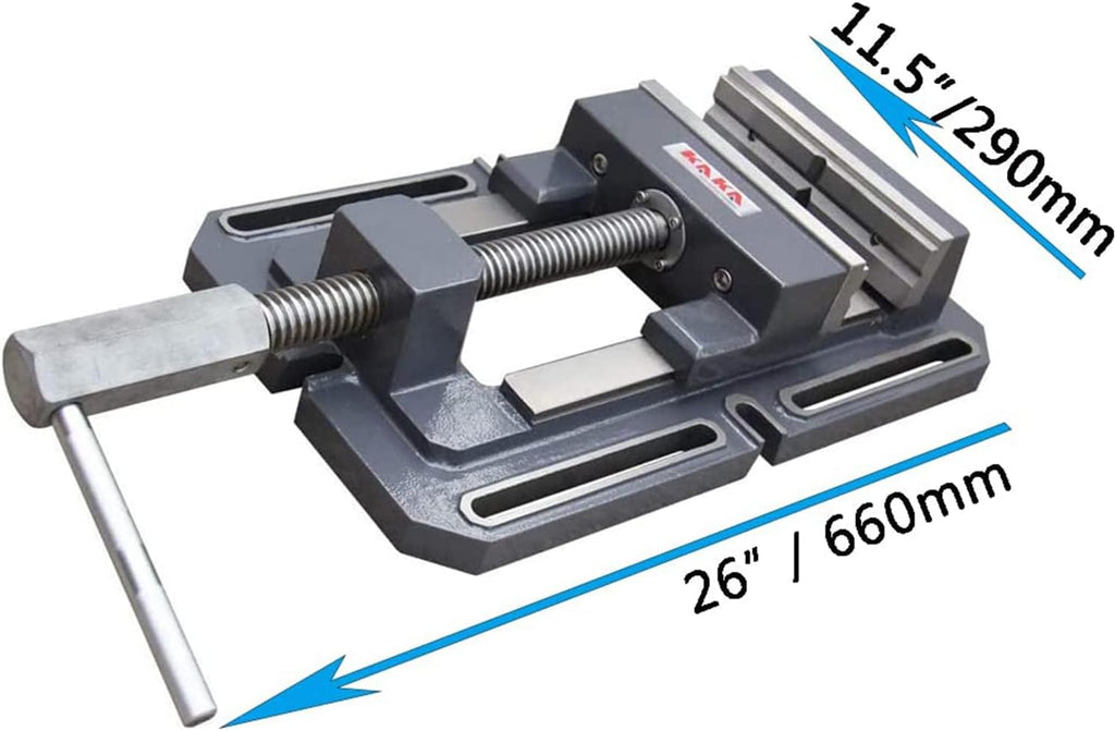KAKA INDUSTRIAL Drill Press Vise,8-Inch Heavy-Duty Drill Press Vise, Low-Profile Cast Iron Milling Machine Vice for Precision Metalworking TSL-200