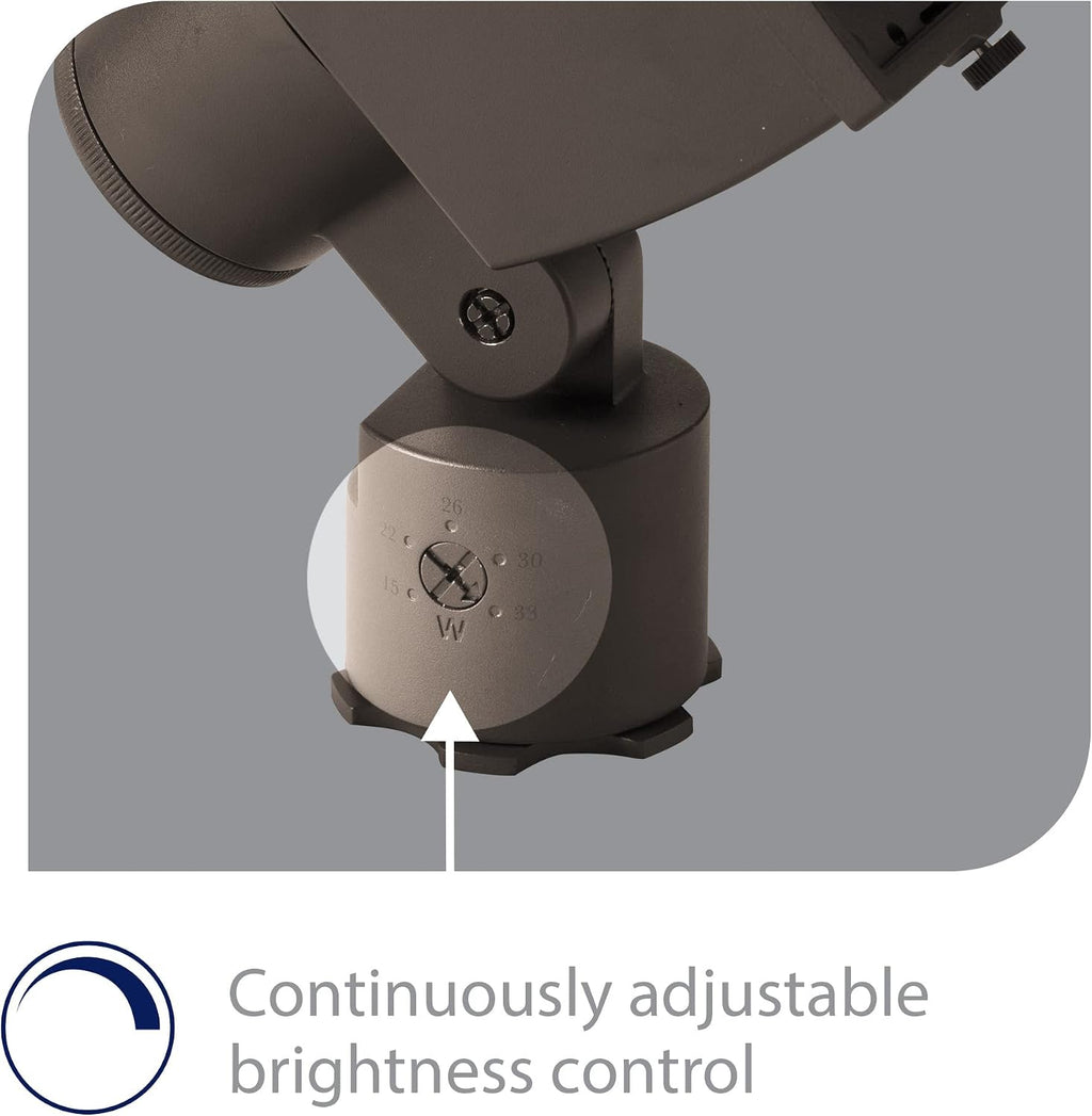WAC Landscape Lighting, Wall Wash Light LED 12V with Adjustable Beam Angle and Integral Brightness Control 3000K in Bronze