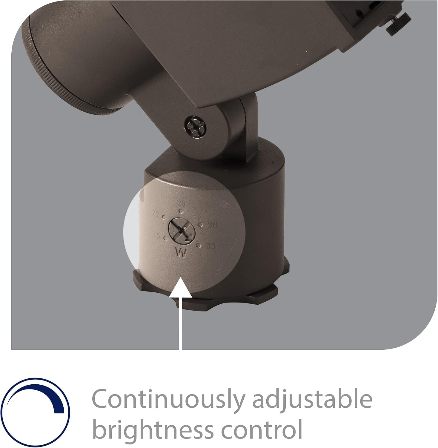 WAC Landscape Lighting, Wall Wash Light LED 12V with Adjustable Beam Angle and Integral Brightness Control 3000K in Bronze