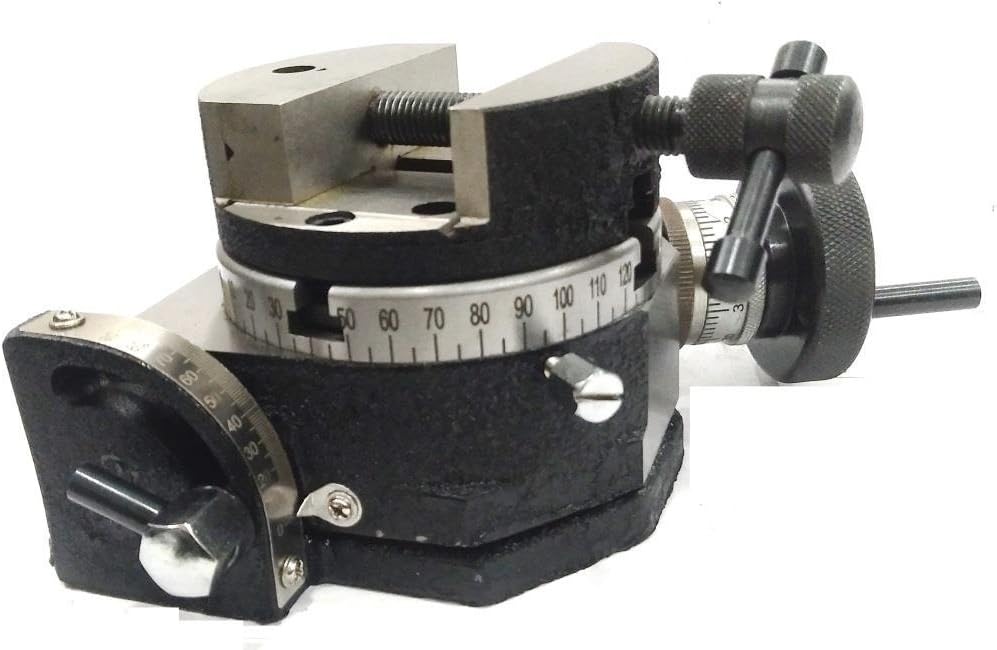 4' INCH 100 MM TILTING MILLING INDEXING ROTARY TABLE WITH 100MM ROUND VICE