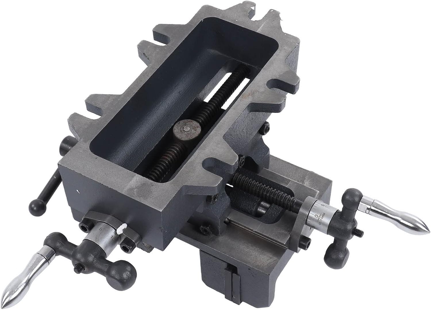 4 Inch Cross Slide Drill Press Vise, Industrial Strength Cast Steel, 100mm Jaw Opening, Accurate Clamping, Stable Mounting for Drilling and Milling Machines