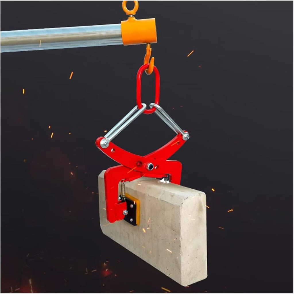 Heavy-Duty Granite Lifting Clamps - Stone Lifting Fixture With 4 Rubber Pads, Wide Jaw Opening, Durable Slab Lifter Tools And Carrying Equipment(Opening size 6-18CM/2.4-7.1in)