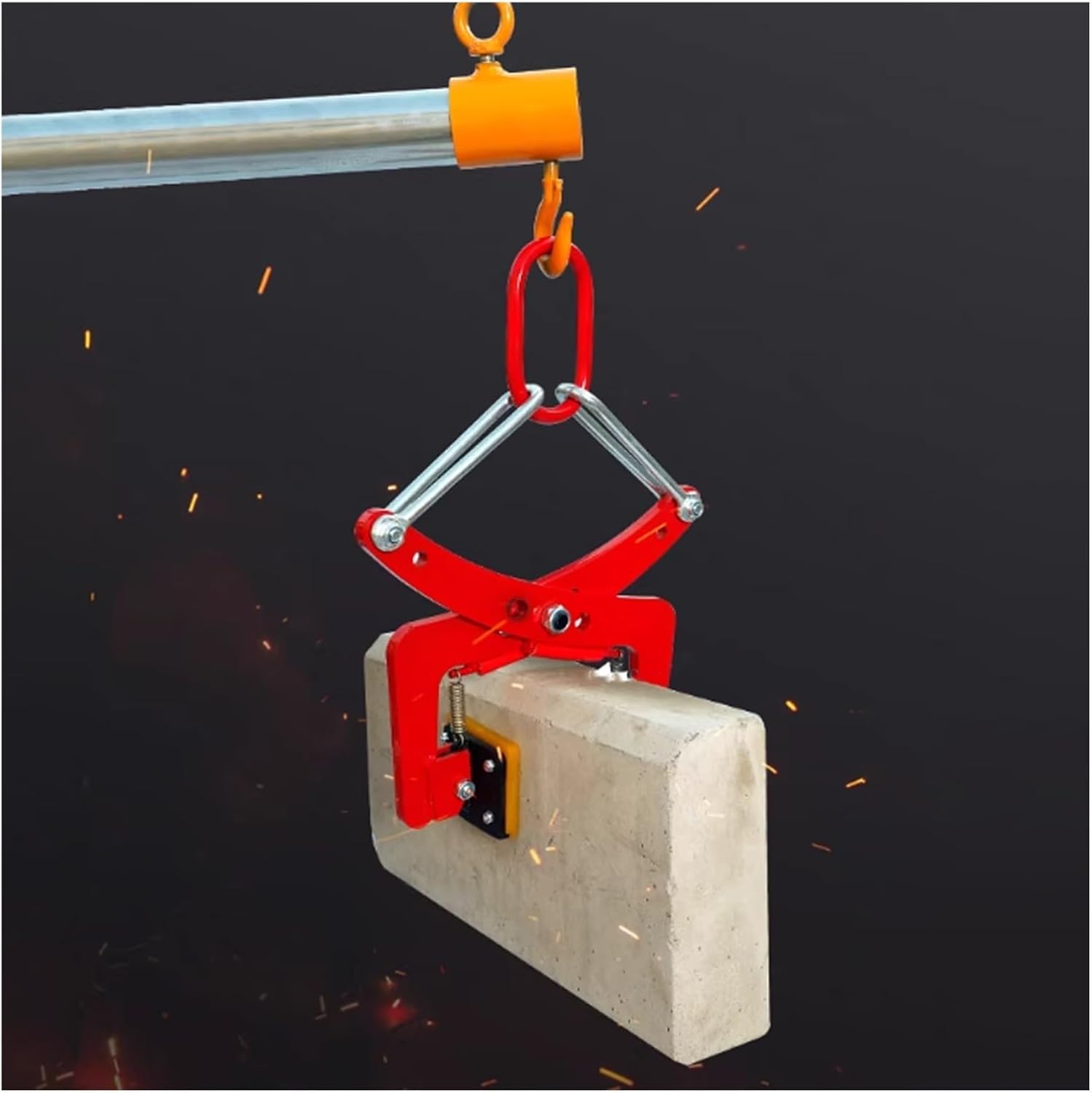 Heavy-Duty Granite Lifting Clamps - Stone Lifting Fixture With 4 Rubber Pads, Wide Jaw Opening, Durable Slab Lifter Tools And Carrying Equipment(Opening size 6-18CM/2.4-7.1in)