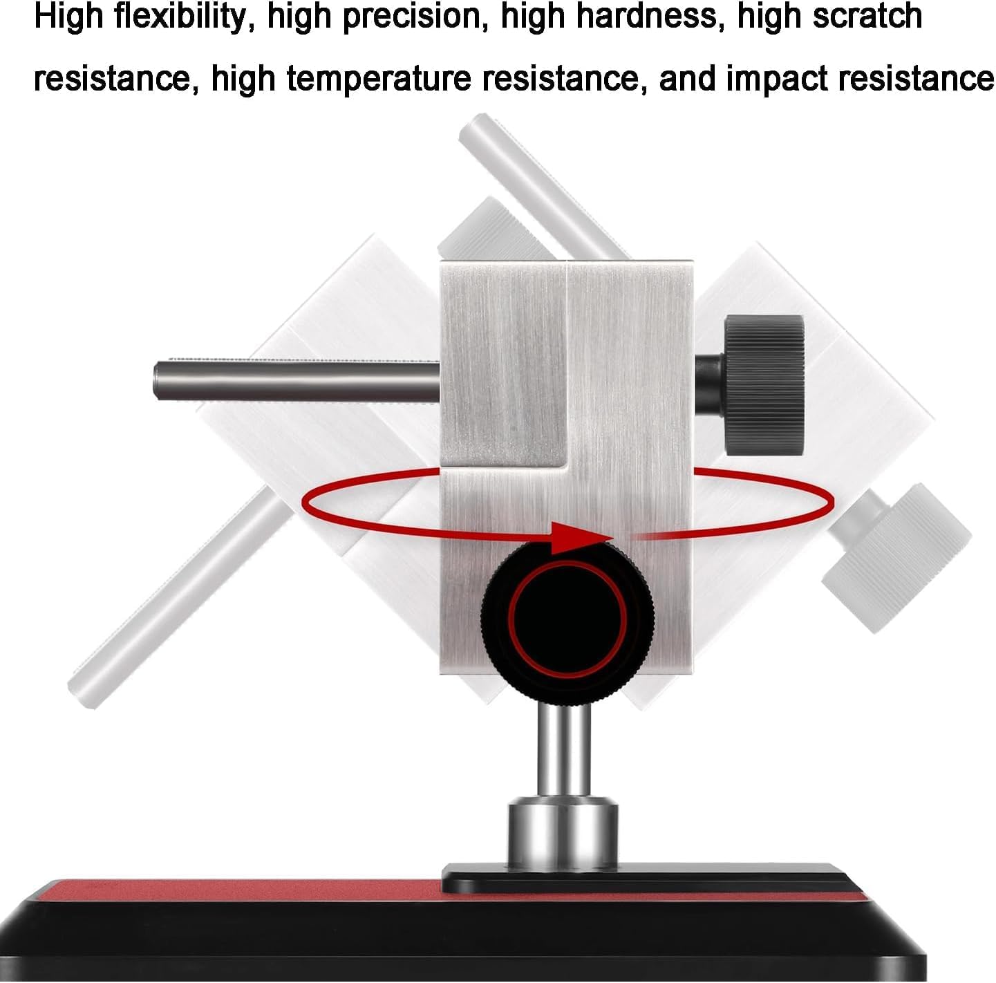 Heavy Duty Mini Bench Vice Clamp, Directional Tabletop Vise, 90° Bend Design, Includes 8 Stainless Steel Pins, for Action Figure, DIY, Jewelry, Watch
