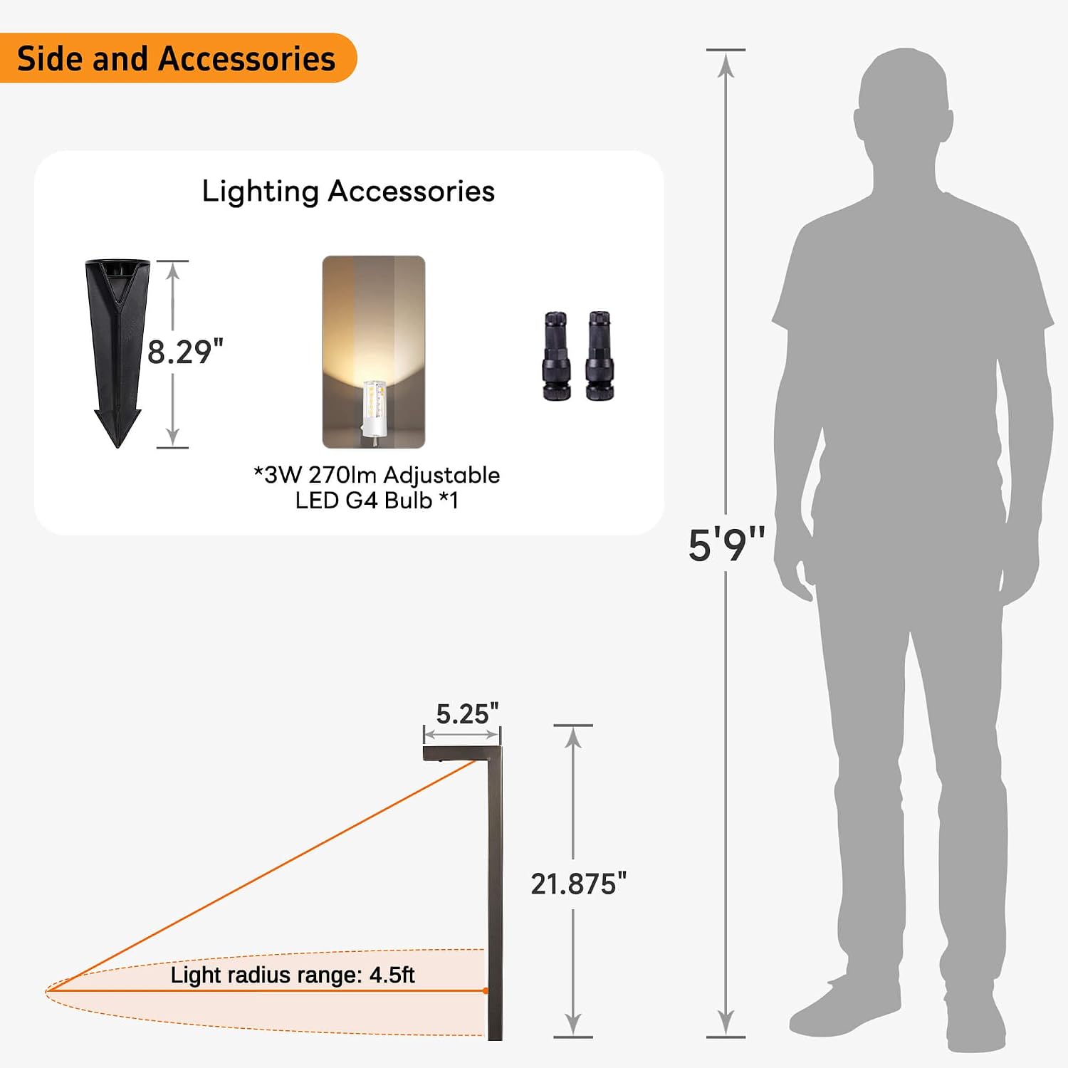 Gardenreet Outdoor Brass Pathway Lights, Warm & Neutral White Adjustable Low Voltage Landscape Path Light, 12v LED Light IP65 Waterproof, Bronze for Outside Garden Yard with G4 Bulb (4 Pack)