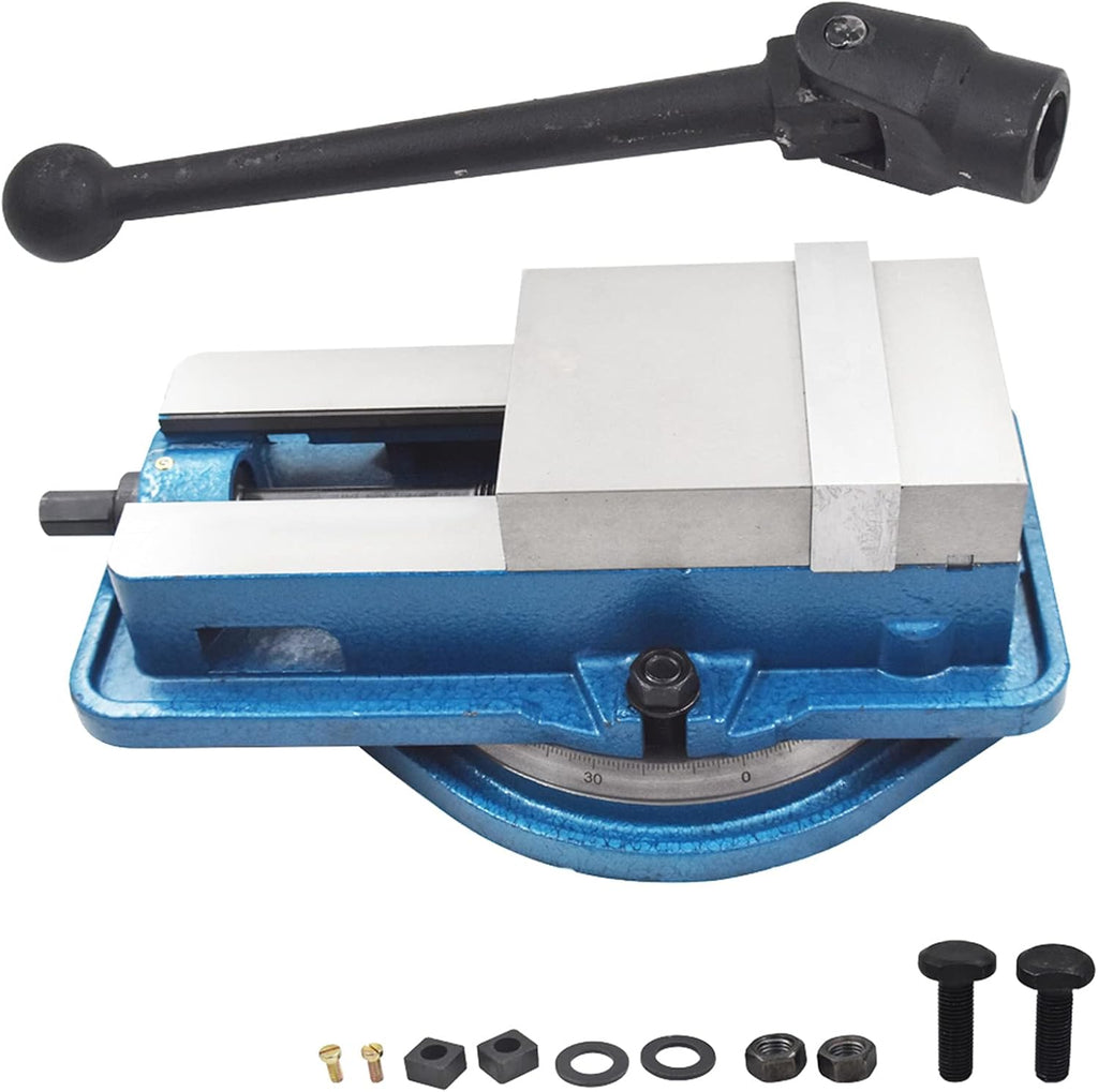 findmall 6 Inch Heavy Duty Milling Vise with 360 Degrees Swiveling Base and High Accuracy Clamping