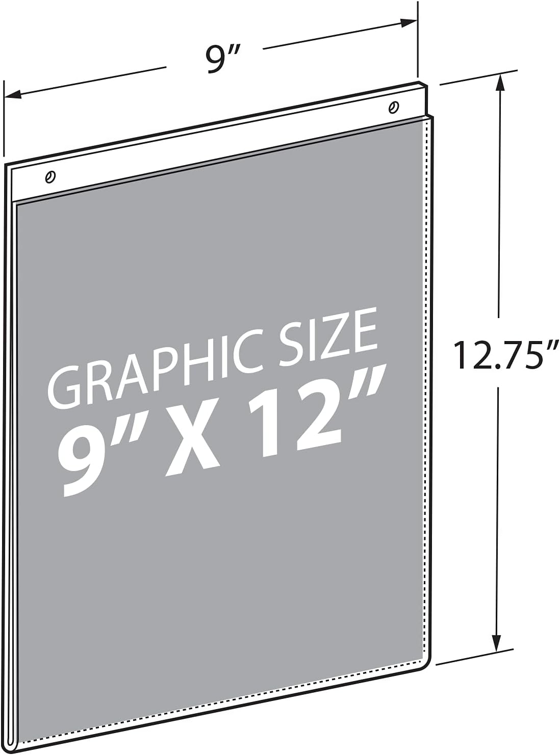 Azar 162712 9-Inch W by 12-Inch H Wall U-Frame, 10 Count