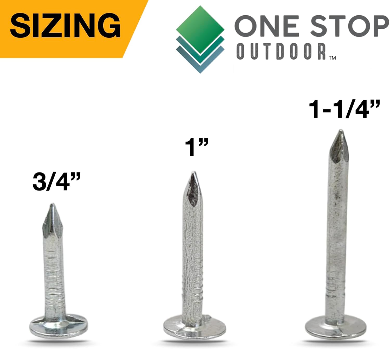(4000 Pack) 1-1/4-Inch Galvanized Roofing Nails Professional Grade - Used to fasten roofing felt, asphalt singles & insulation board (4000)