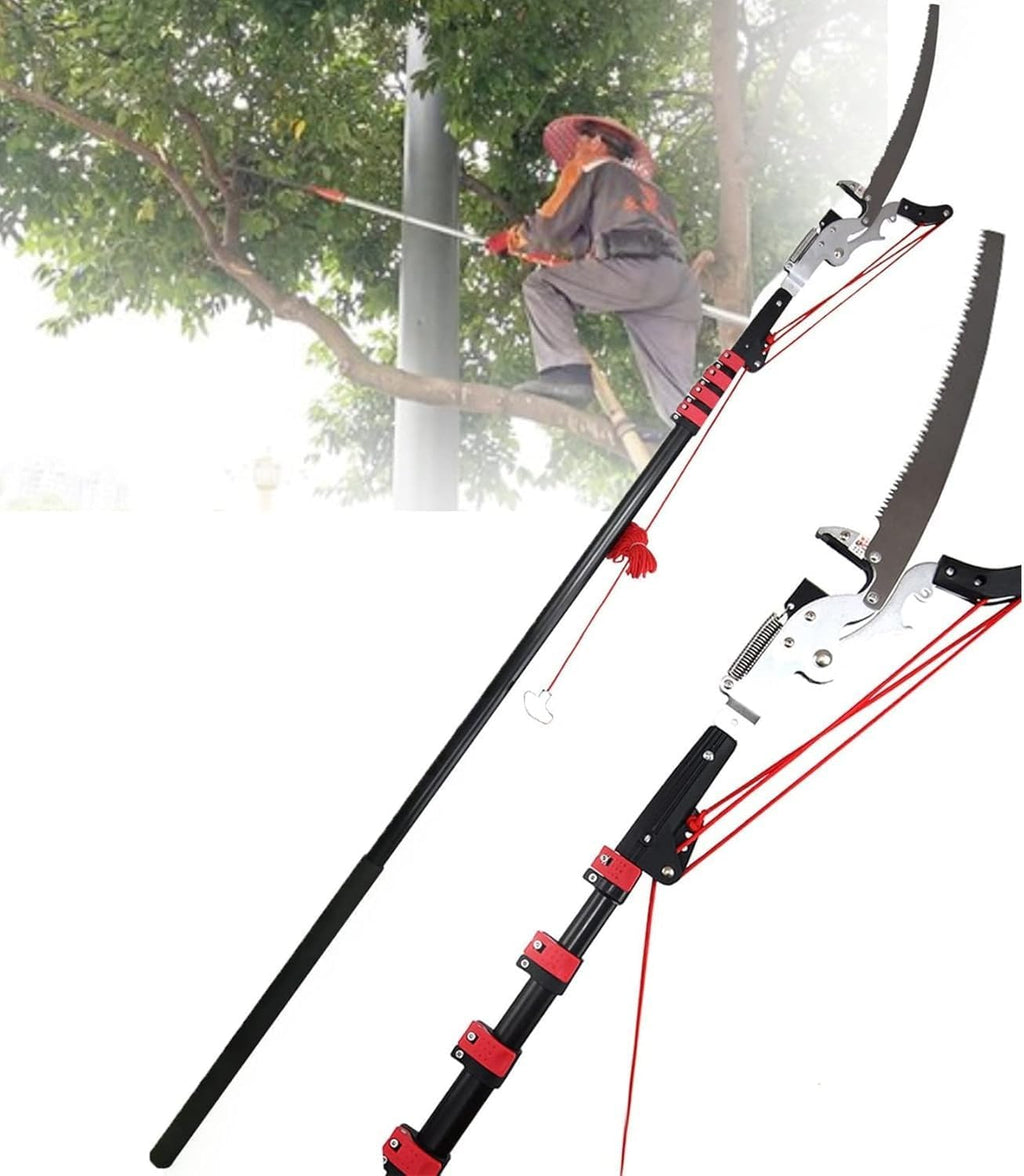 Cutting Branches,Telescopic Long Reach Pole Pruning Saw Tree Loppers for Cutting Trimming High Branches Leaves Shrubs Gardening | Professional Precise Cutting | Garden Hand Tool(5.4M (18FT))
