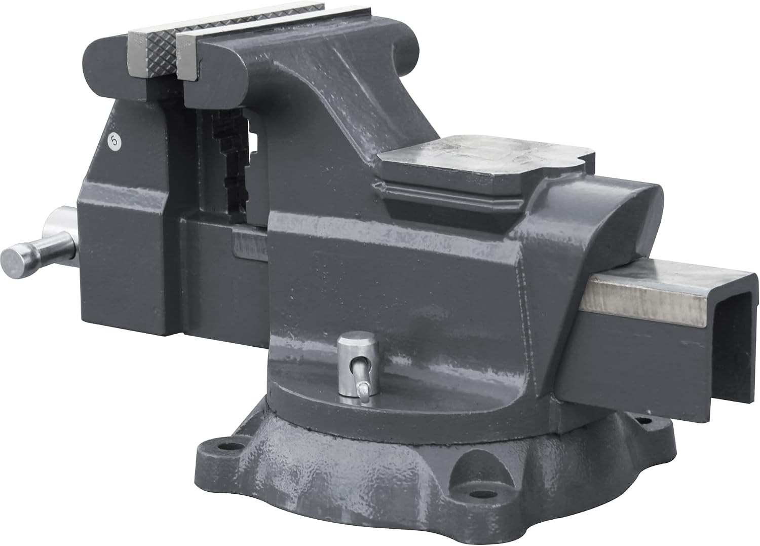 KAKA INDUSTRIAL Bench Vises 5 Inch Jaw Width, 5 Inch Jaw Opening Homeowner's Vise, Swivel Base Heavy Duty, for Drilling, Pipe Cutting, Woodworking AVS-125