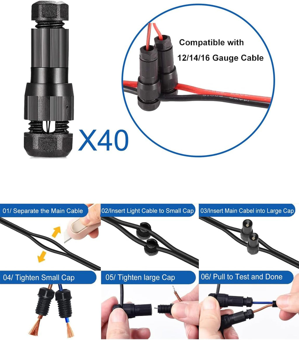 12W RGB Color Changing Landscape Lights Low Voltage LED Landscape Lighting Remote Control Spotlight Waterproof Garden Pathway Christmas Decorative Lights Outdoor, 20 Pack with Connector