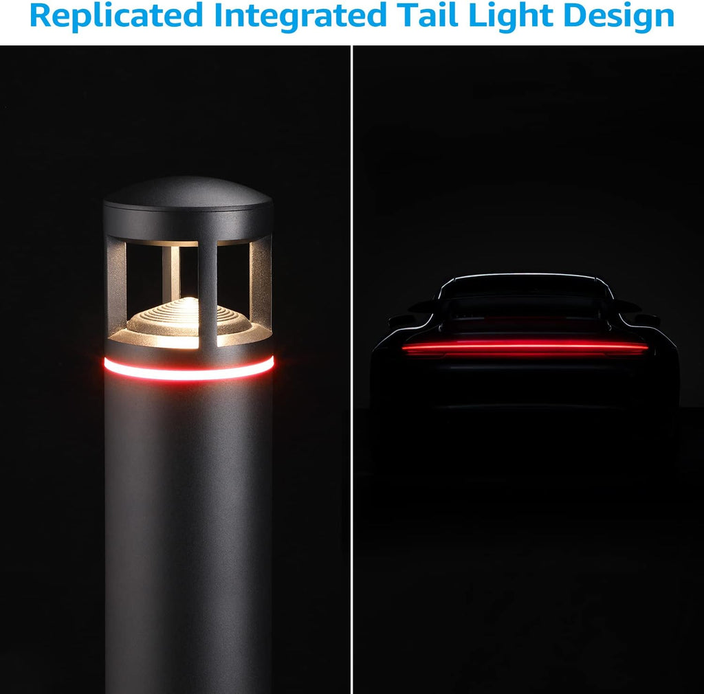 LEONLITE 8-Pack RGB Low Voltage Path Lights, 5W LED Pathway Lights, Unique Light Pattern, Outdoor Landscape Lighting for Driveway, Garden, 12-24V AC/DC, IP65, 3000K Warm White, Black, Aluminum