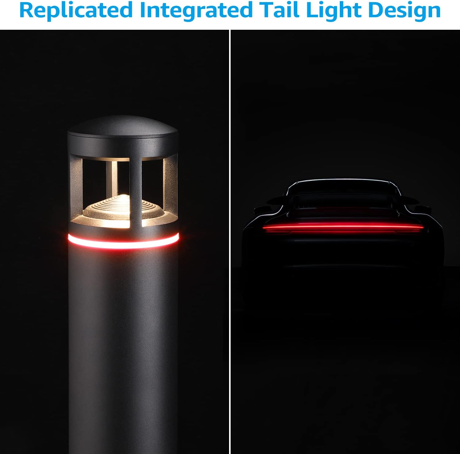 LEONLITE 8-Pack RGB Low Voltage Path Lights, 5W LED Pathway Lights, Unique Light Pattern, Outdoor Landscape Lighting for Driveway, Garden, 12-24V AC/DC, IP65, 3000K Warm White, Black, Aluminum