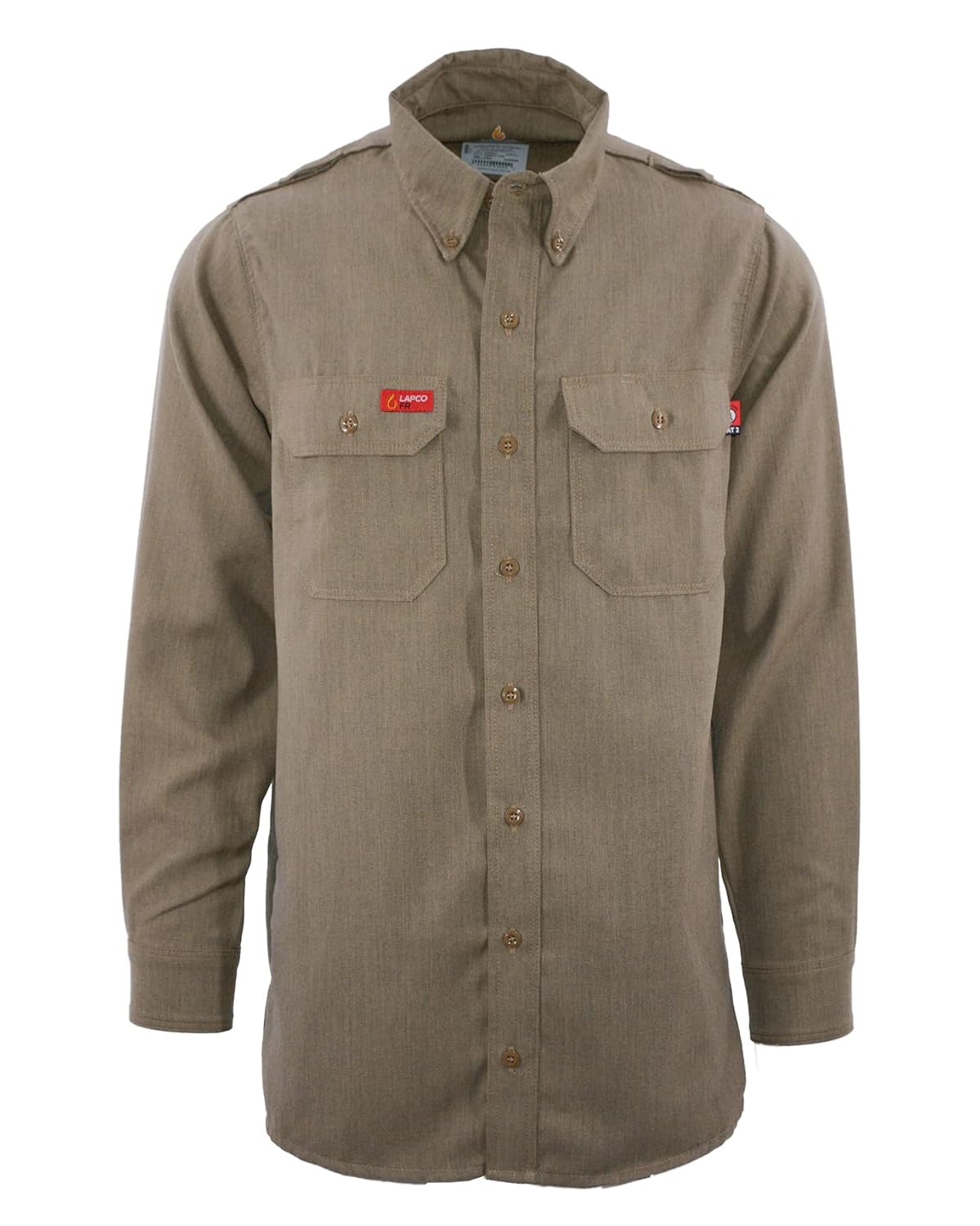LAPCO FR Men's 5.5oz. Westex DH Air Work Shirt, Khaki, LAR Regular