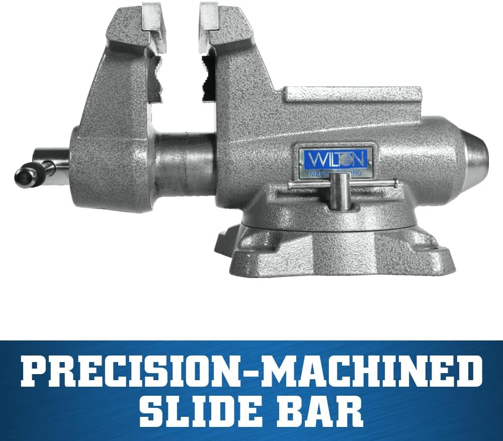 Wilton Mechanics Pro Bench Vise, 6-1/2' Jaw Width, 6' Jaw Opening, 4-3/8' Throat (Model 865M)