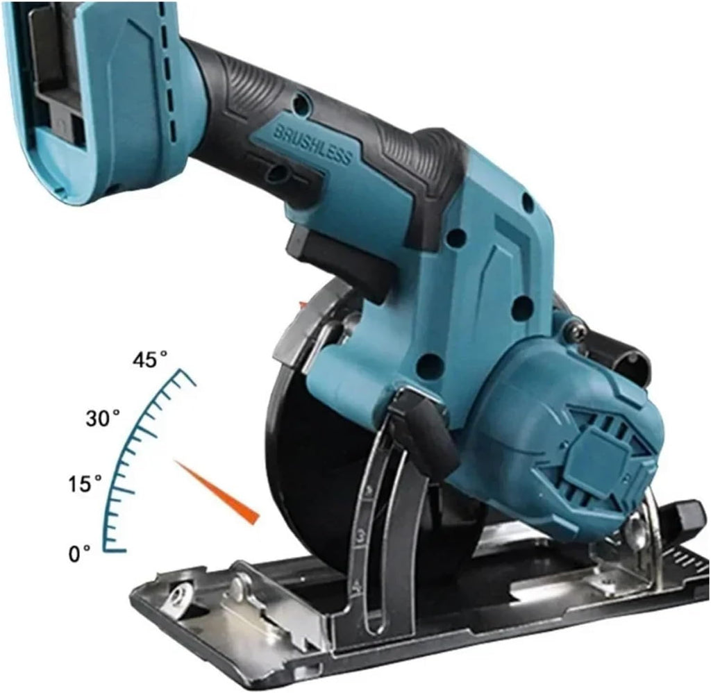 Reciprocating Saw, Brushless Circular Saw 5 Inch 125mm Multifunctional Cutting Tool Handheld Cordless Electric Chainsaw For 18V Battery