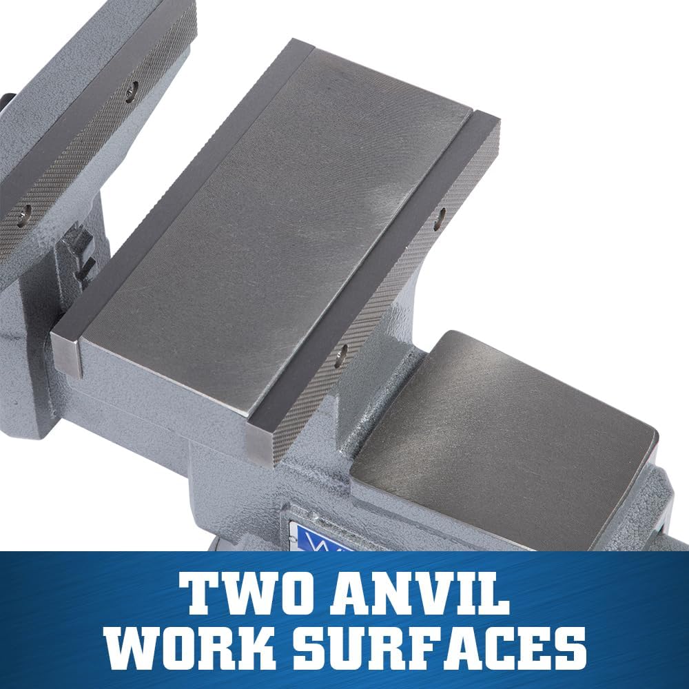 Wilton Reversible Bench Vise, 8' Jaw Width, 9-1/4' & 14-1/2' Jaw Opening, 4-3/4' Throat (Model 4800R)