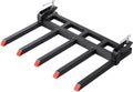 Garvee Clamp on Debris Forks to 48 in Bucket, Heavy Duty 5 Fork Tines Clamp-on Pallet Attachments with 2500 LBS Capacity Fit for Tractor Bucket, Loader, Skid Steer