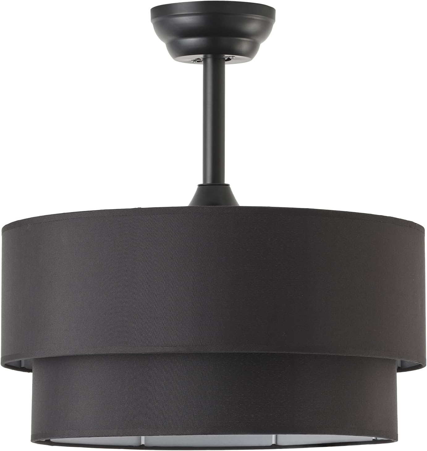 20' Farmhouse Ceiling Fans with Lights, Black Boho Fandelier Chandelier Ceiling Fan with Light Remote Control, Caged with 6 Speeds for Living Room, Bedroom, Nursery