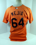 2007-08 Baltimore Orioles Mejia #64 Game Used Orange Jersey BP ST 015 - Game Used MLB Jerseys