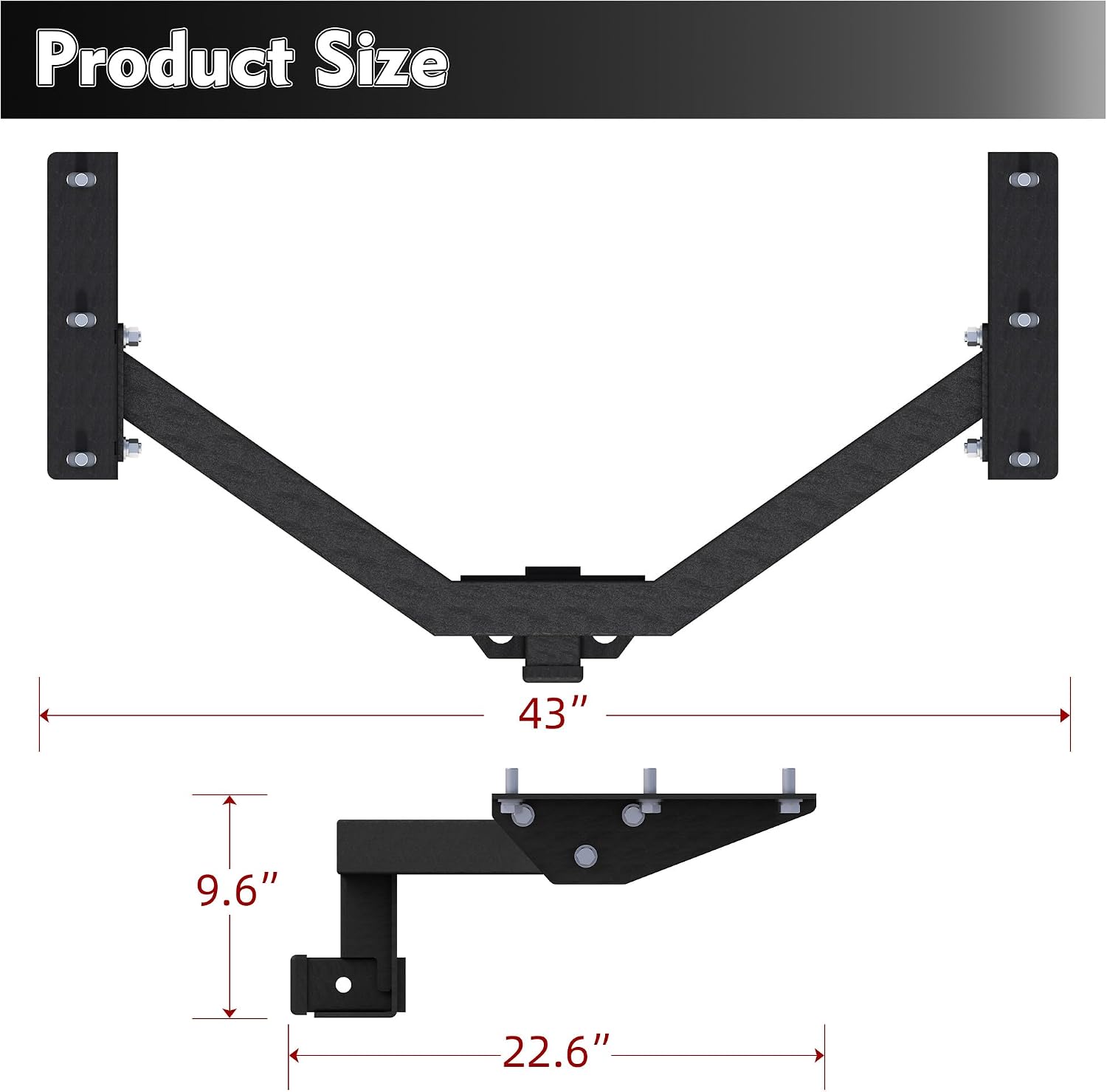 2-Inch Class 3 Trailer Hitch Compatible for Honda Pilot 2016-2022 Acura MDX 2014-2020, Rust-Proof Matte Black Powder Coated, High Towing Capacity Hitch Receiver for Cargo Carrier & Ball Mount