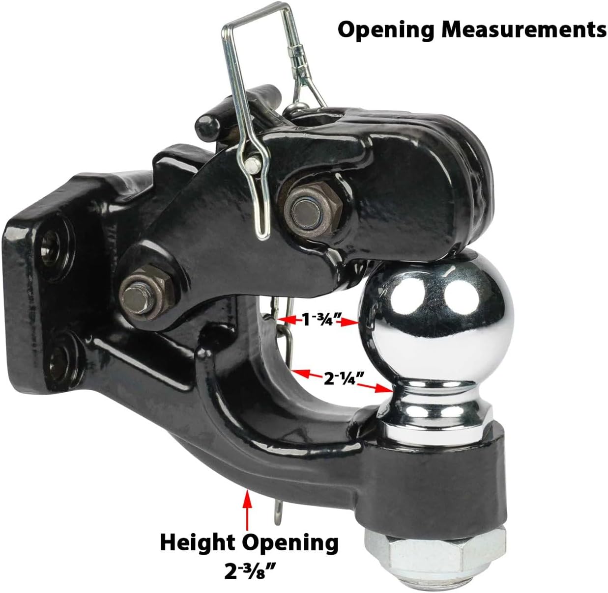 Mytee Products MOUNTING Pintle Hitch KIT MOUNTING Plate W/8TON Pintle Hitch 2-5/16IN Ball for Trailer