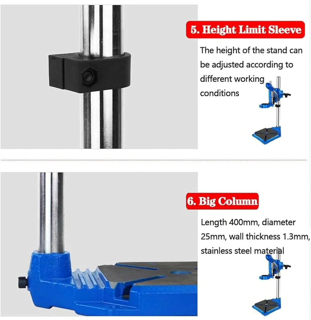 Floor Drill Press Stand Table, Bench Drill Stand, Drill Press Stand With Vise For Hand, Presses Table Standing With Cast Iron Base(A)
