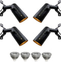 Landscape Lighting Low Voltage Tree Lights Outdoor Moonlight,Replaceable MR16 LED Aluminum for Landscape Down Light Directional Wall Patio Mounted Post Fence Lights Black Finish 4 Packs