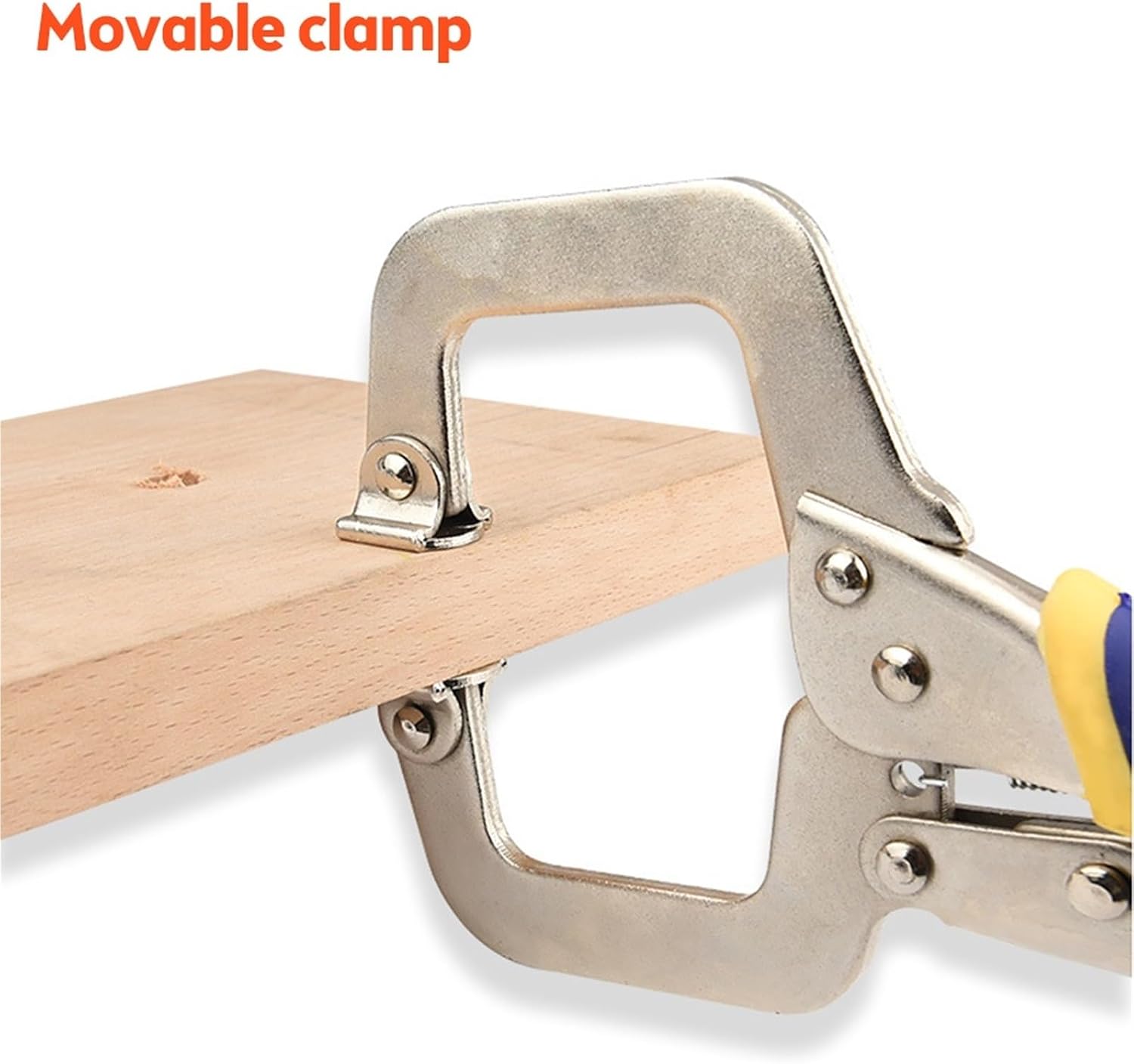 14 Inch C Clamp Weld Clip Woodwork Fix Plier Pincer Tong Tenon Grip Vise Swivel Pad Locator Alloy Hand Tool for Wood Working Vise Grip Pliers