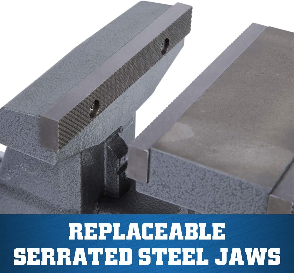 Wilton Reversible Bench Vise, 6-1/2' Jaw Width, 7-1/4' & 12-3/4' Jaw Opening, 4' Throat (Model 4650R)