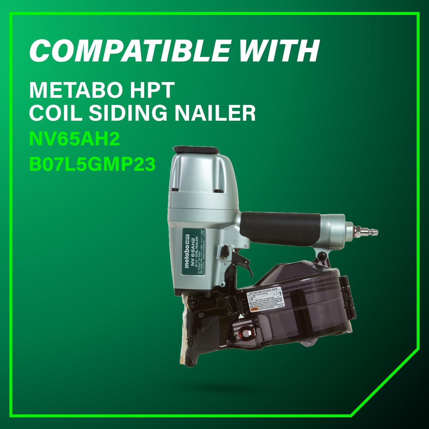 Metabo HPT 13340HPT 2-1/2' x 0.092' Electro Galvanized Ring Shank Wire Coil Siding Nails 3600 count