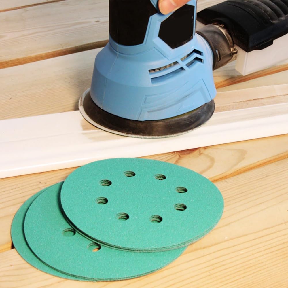 Sand paper,emery cloth,drywall sandpaper,liquid sandpaper,100pcs 125mm Sandpaper 5' Film Sanding Disc Professional Anti Clog Sand Paper Hook & Loop Abrasive Tools Grits 40 60 80 100 120 150 180 240 32