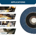 Benchmark Abrasives Professional 4.5' x 7/8' Premium High Density Jumbo Zirconia Type 29 Flap Discs 4 1/2 for Angle Grinder, Sanding Discs, Grinding Wheels 4 1/2 Inch (50 Pack) - 60 Grit