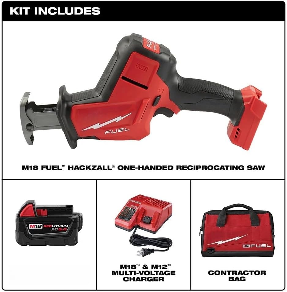 2719-21 Cordless Brushless Power Reciprocating Saws for Milwaukee M18 16.3' Compact Reciprocating Saw Tool Kit Red/Black